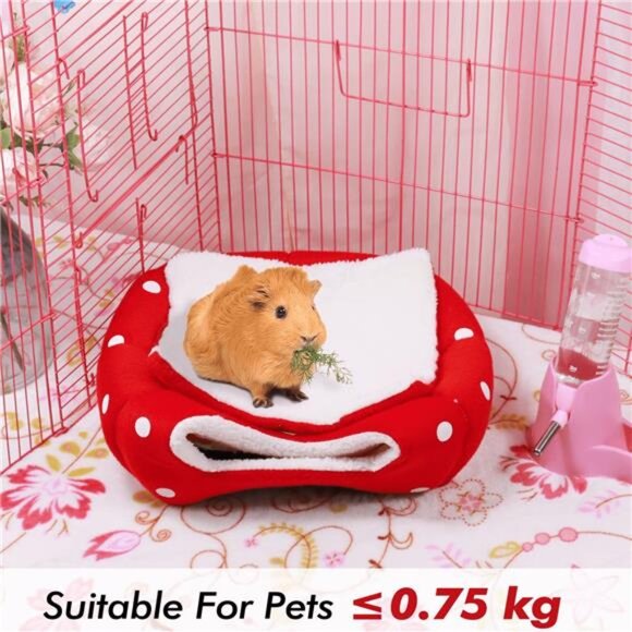 Guinea Pig Sleeping Bed Fleece Hideout for Small Animal Warm - Picture 2 of 5